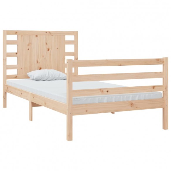 Cadre de lit bois de pin massif 75x190 cm petit simple