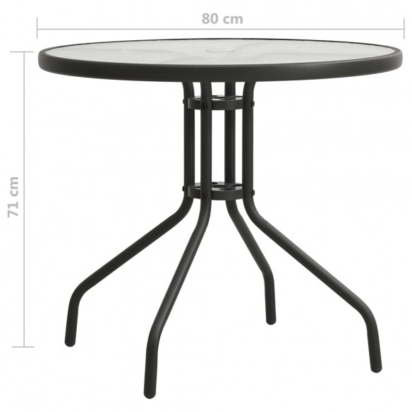 Table de bistro Anthracite Ø80x71 cm Acier