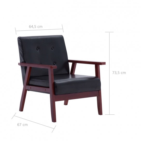 Fauteuil Noir Similicuir