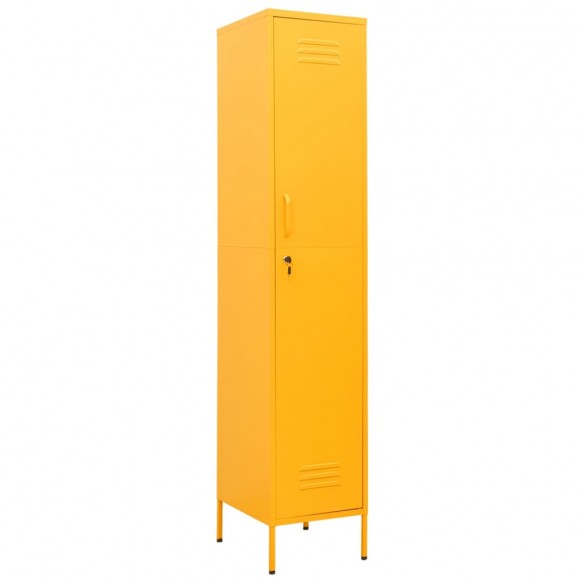 Armoire à casiers Jaune moutarde 35x46x180 cm Acier