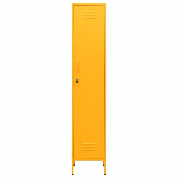 Armoire à casiers Jaune moutarde 35x46x180 cm Acier