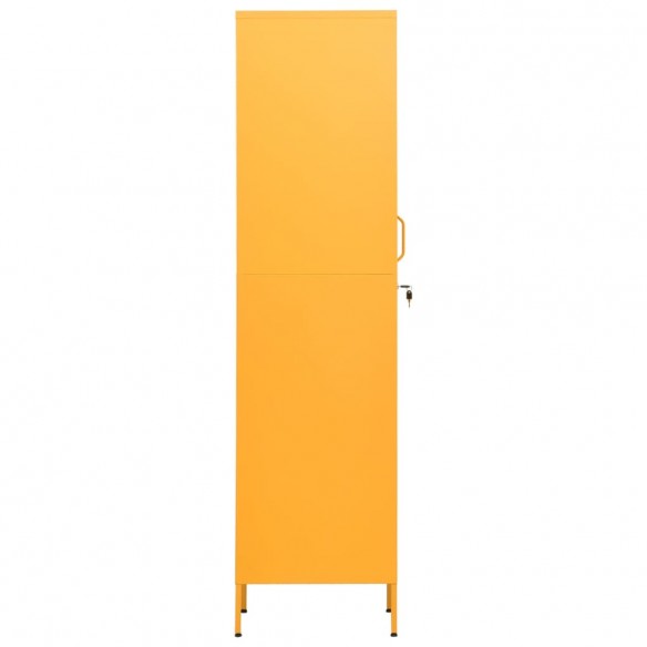 Armoire à casiers Jaune moutarde 35x46x180 cm Acier