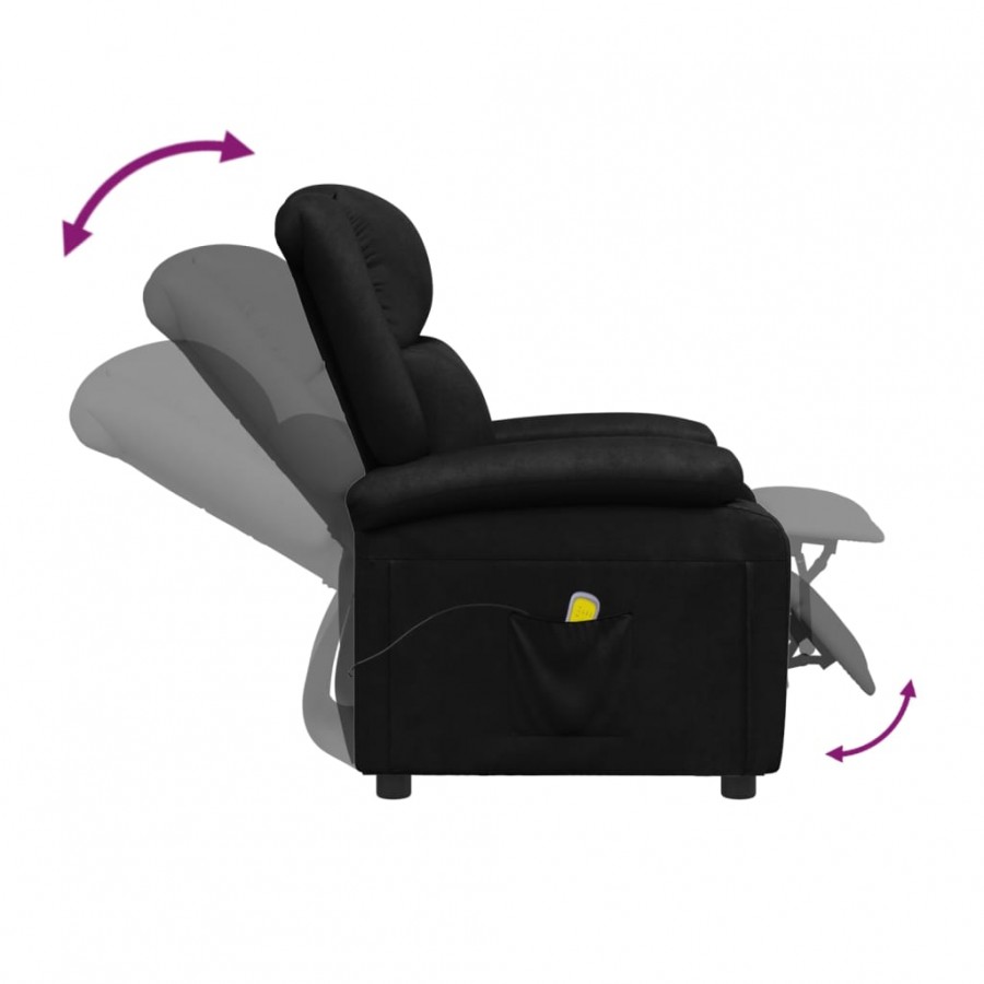 Fauteuil de massage Noir Similicuir Fauteuil de massage Noir Similicuir