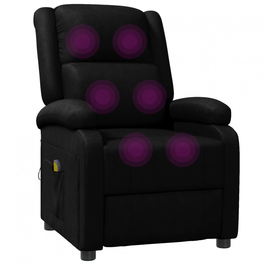 Fauteuil de massage Noir Similicuir Fauteuil de massage Noir Similicuir