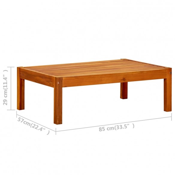 Banc de jardin avec table et repose-pieds Bois d'acacia solide