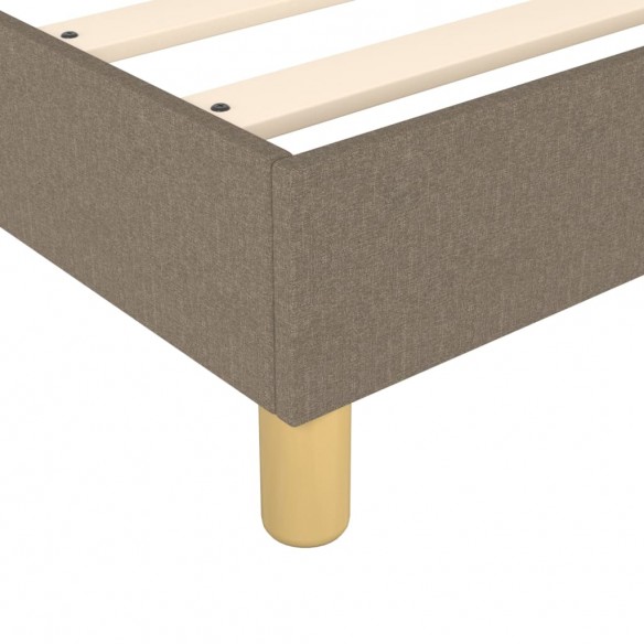 Cadre de lit avec matelas Taupe 200x200 cm Tissu