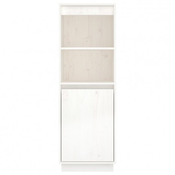 Buffet Blanc 37x34x110 cm Bois massif de pin