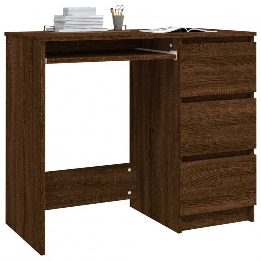 Bureau Chêne marron 90x45x76 cm 