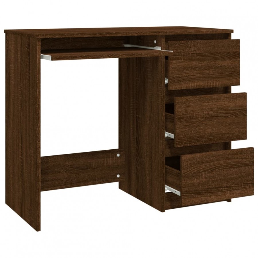 Bureau Chêne marron 90x45x76 cm 