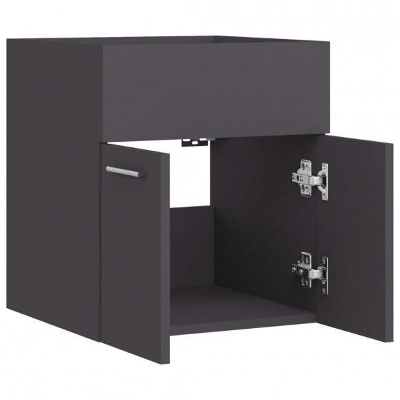 Armoire d'évier Gris 41x38,5x46 cm Aggloméré