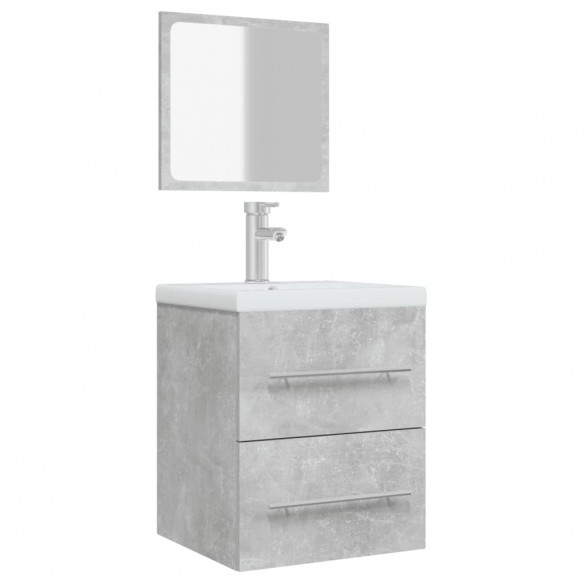 Armoire de salle de bain avec miroir Gris béton 41x38,5x48 cm