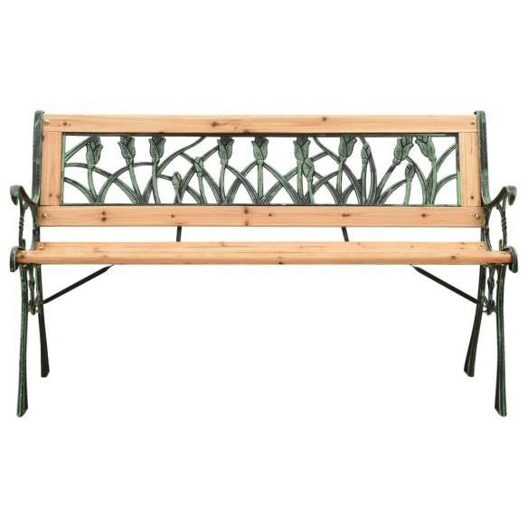 Banc de jardin 122 cm Fonte et bois de sapin massif