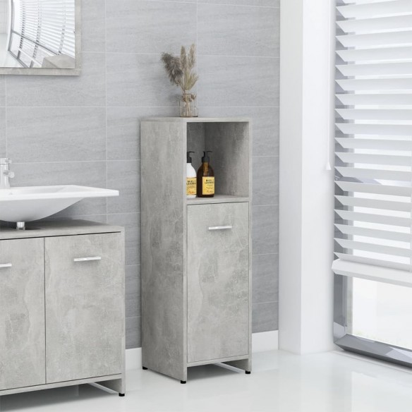 Armoire de salle de bain Gris béton 30x30x95 cm Aggloméré