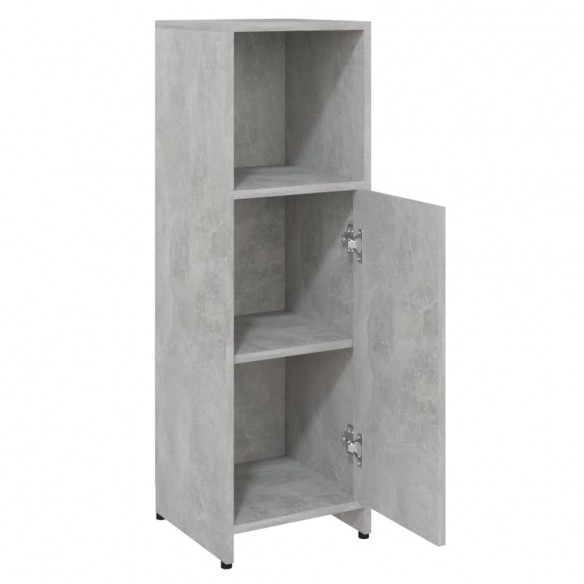 Armoire de salle de bain Gris béton 30x30x95 cm Aggloméré