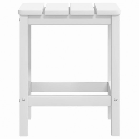 Chaise de jardin Adirondack avec table PEHD Blanc