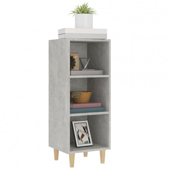 Buffet Gris béton 34,5x32,5x90 cm Bois d'ingénierie