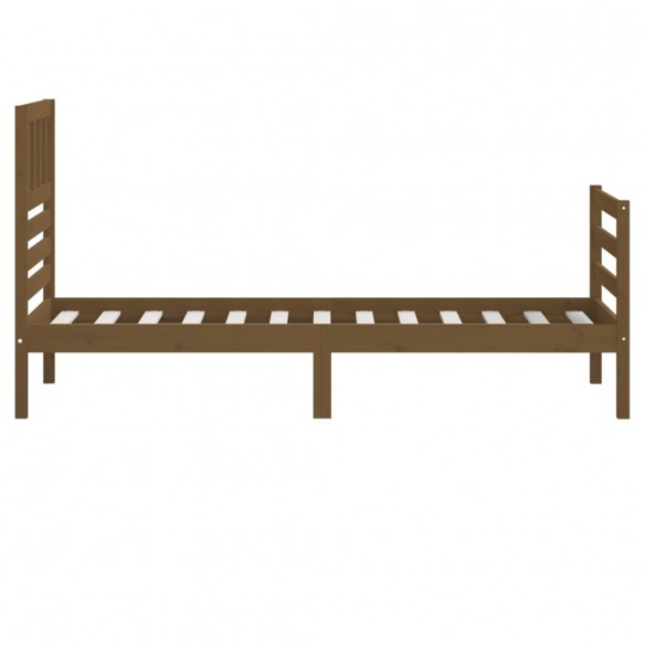 Cadre de lit Marron miel Bois massif 100x200 cm