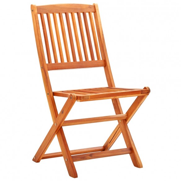 Chaises de jardin pliables 8 pcs Bois d'eucalyptus massif