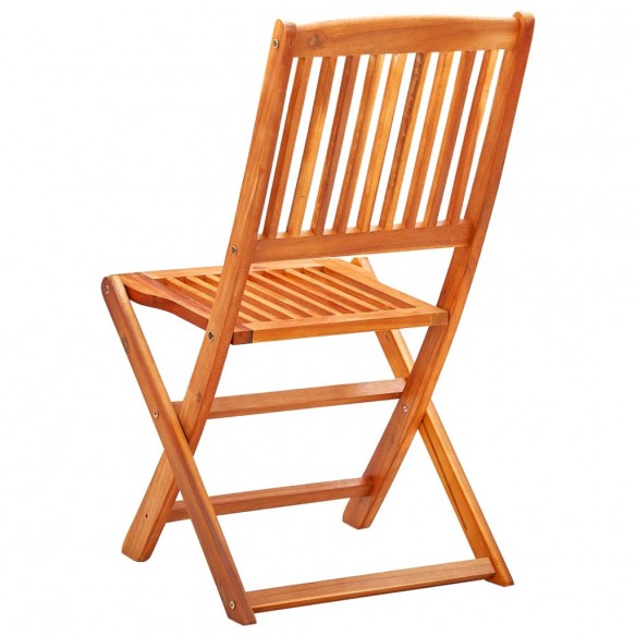 Chaises de jardin pliables 8 pcs Bois d'eucalyptus massif