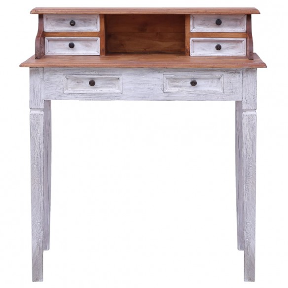 Bureau avec tiroirs 90x50x101 cm bois de récupération solide