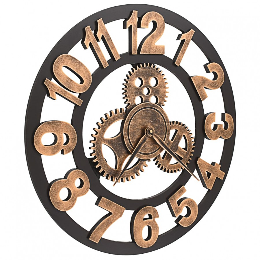 Horloge murale Métal 58 cm Doré et noir Horloge murale Métal 58 cm Doré et noir