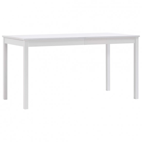 Table à manger Blanc 140x70x73 cm Pin