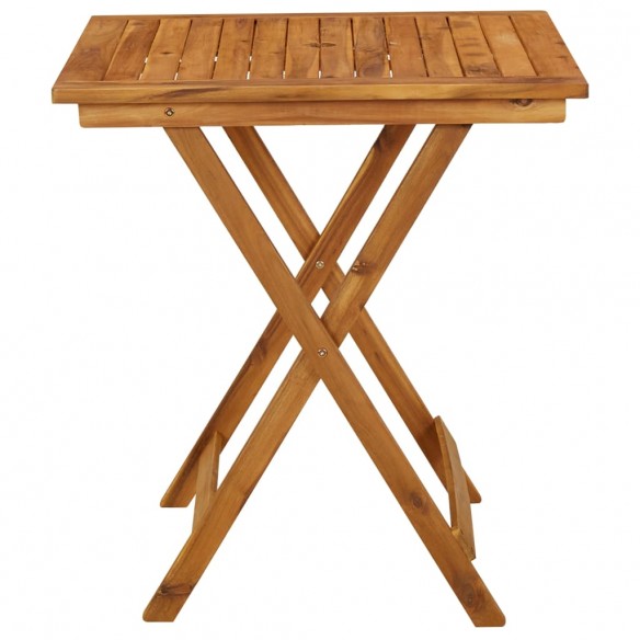 Table pliable de jardin 70x70x75 cm Bois d'acacia massif