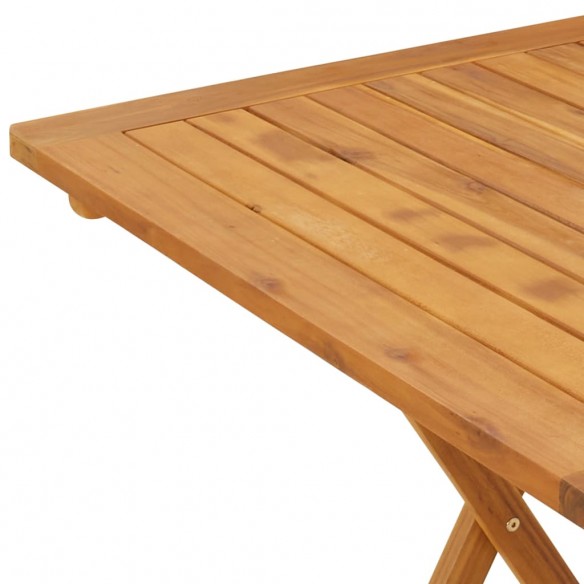 Table pliable de jardin 70x70x75 cm Bois d'acacia massif