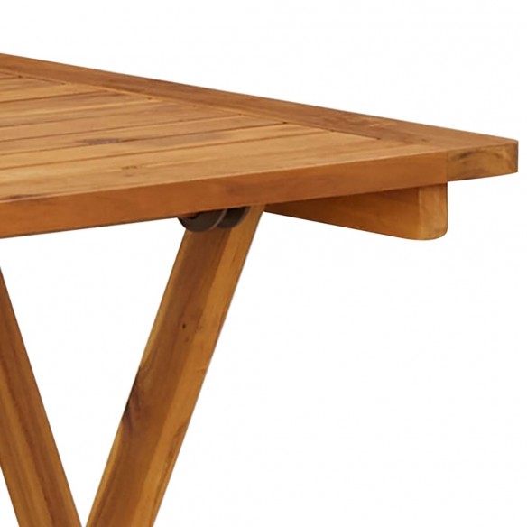 Table pliable de jardin 70x70x75 cm Bois d'acacia massif