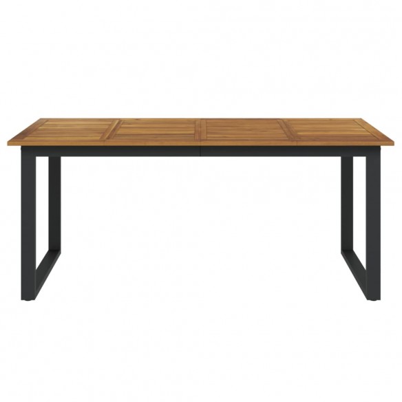 Table de jardin et pieds en forme de U 180x90x75 cm bois acacia