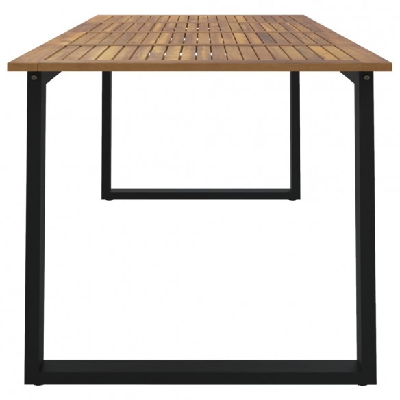 Table de jardin et pieds en forme de U 180x90x75 cm bois acacia