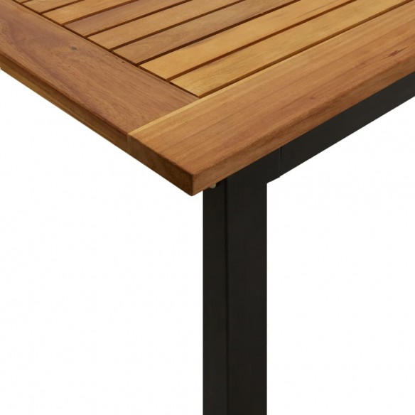 Table de jardin et pieds en forme de U 180x90x75 cm bois acacia