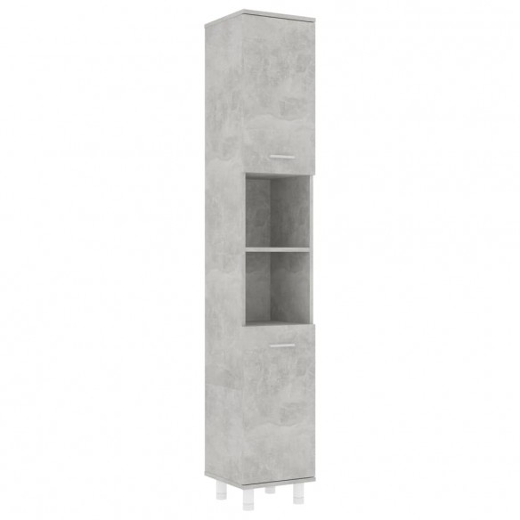 Armoire de salle de bain Gris béton 30x30x179 cm Aggloméré