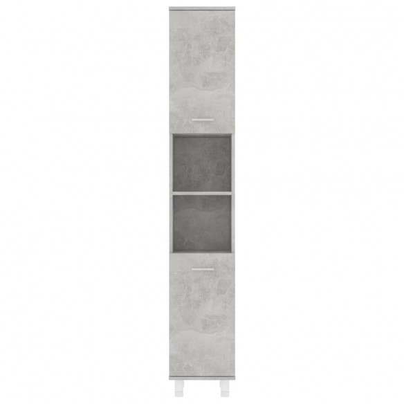 Armoire de salle de bain Gris béton 30x30x179 cm Aggloméré