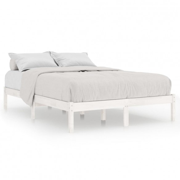 Cadre de lit Blanc Bois massif 180x200 cm Super King