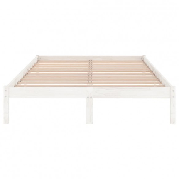 Cadre de lit Blanc Bois massif 180x200 cm Super King