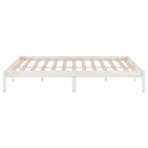 Cadre de lit Blanc Bois massif 180x200 cm Super King