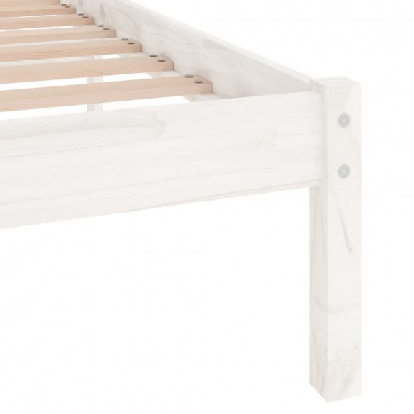 Cadre de lit Blanc Bois massif 180x200 cm Super King