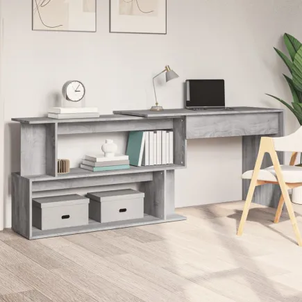 Bureau d'angle Sonoma gris 200x50x76 cm