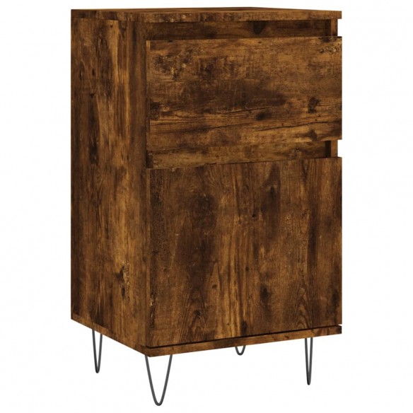 Buffet chêne fumé 40x35x70 cm bois d'ingénierie