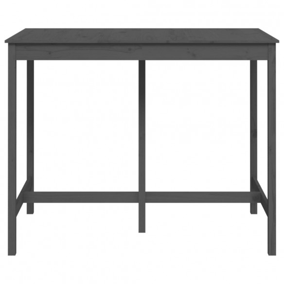 Table de bar Gris 140x80x110 cm Bois massif de pin