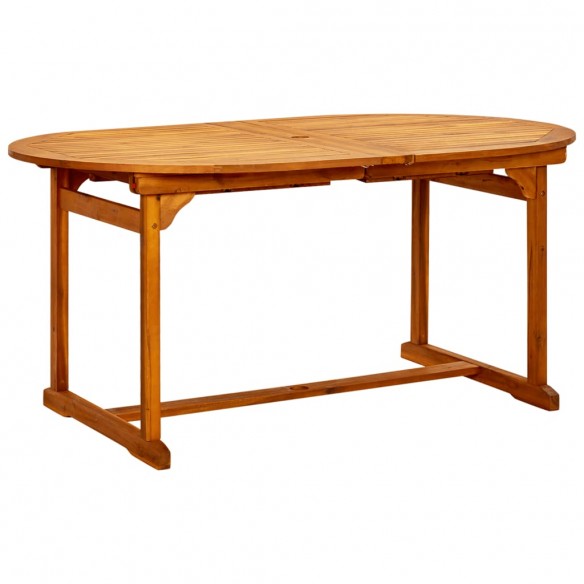 Table à dîner de jardin (160-240)x100x75cm Bois d'acacia massif