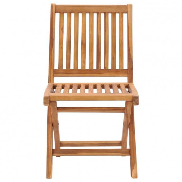 Chaises pliables de jardin 8 pcs Bois de teck solide