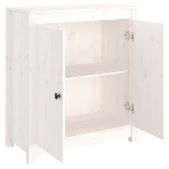 Buffet Blanc 70x35x80 cm Bois massif de pin