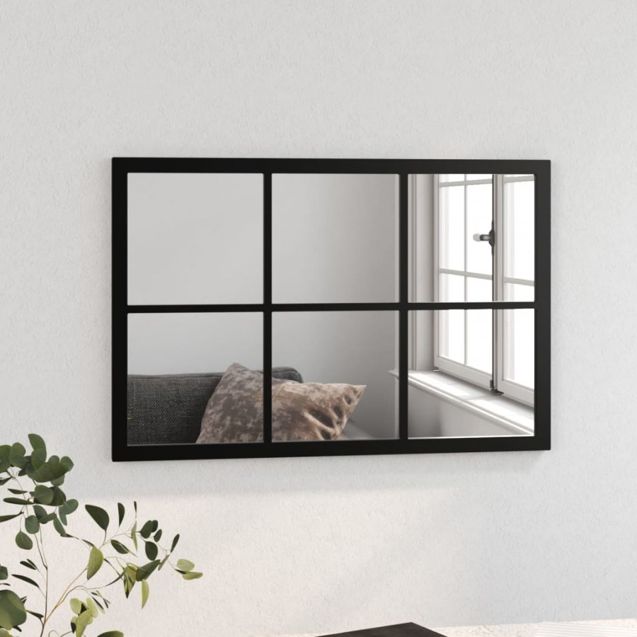 Miroir mural noir 60x40 cm métal Miroir mural noir 60x40 cm métal