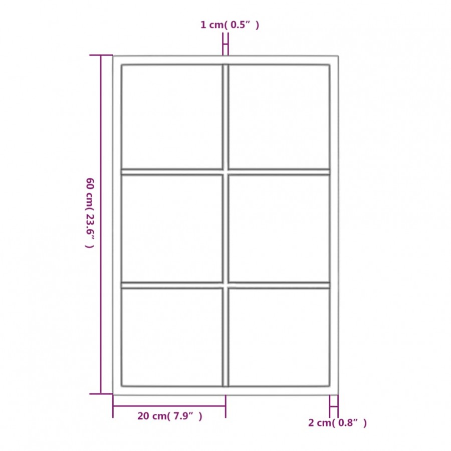Miroir mural noir 60x40 cm métal Miroir mural noir 60x40 cm métal