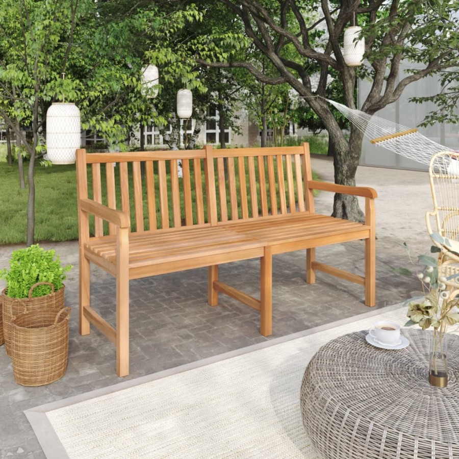 Banc de jardin 150 cm Bois de teck solide