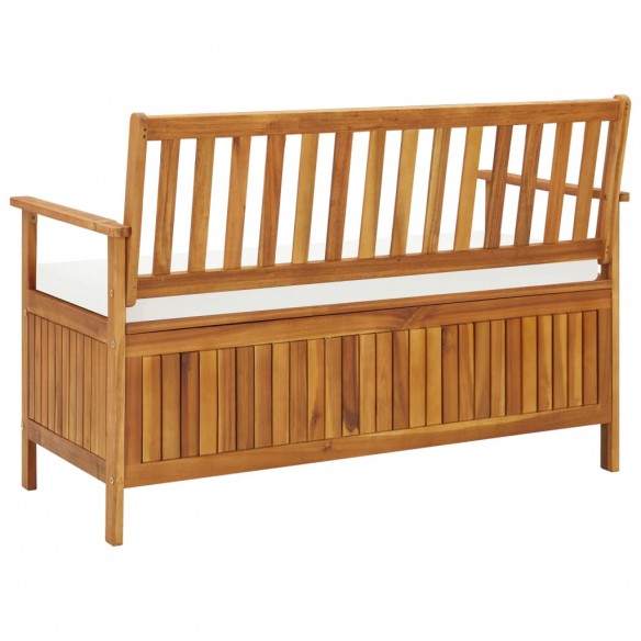 Banc de rangement de jardin Bois d'acacia solide 120x63x84 cm