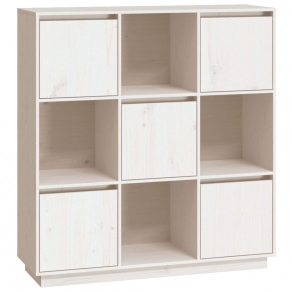 Buffet Blanc 110,5x35x117 cm Bois massif de pin