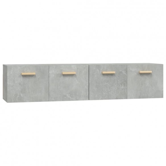 Armoires murales 2pcs Gris béton 80x35x36,5cm Bois d'ingénierie